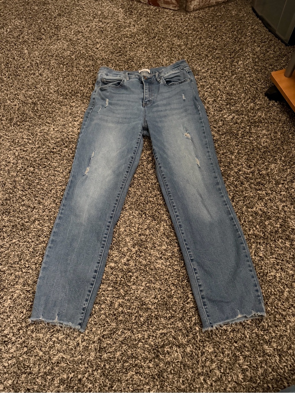 Nicole Miller Light Blue High Waisted Ankle Crop